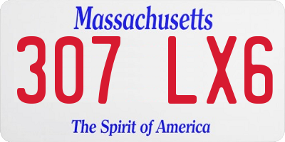 MA license plate 307LX6