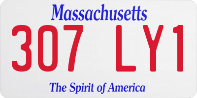 MA license plate 307LY1