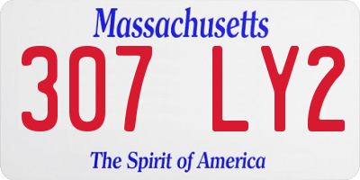 MA license plate 307LY2