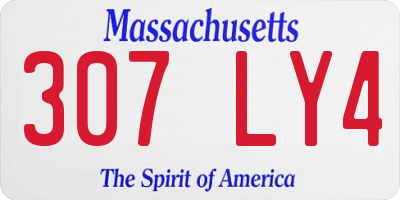 MA license plate 307LY4