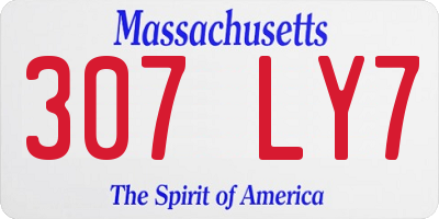 MA license plate 307LY7