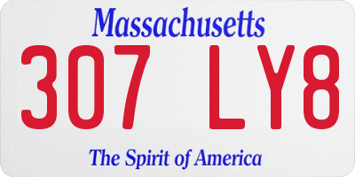 MA license plate 307LY8