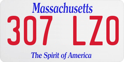 MA license plate 307LZ0