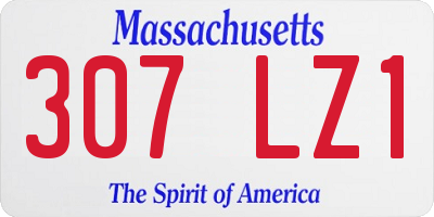 MA license plate 307LZ1