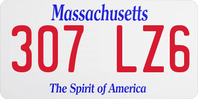 MA license plate 307LZ6
