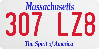 MA license plate 307LZ8
