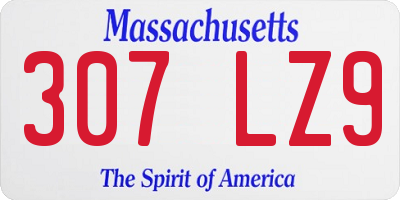 MA license plate 307LZ9