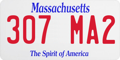 MA license plate 307MA2