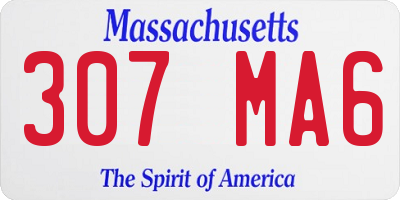 MA license plate 307MA6
