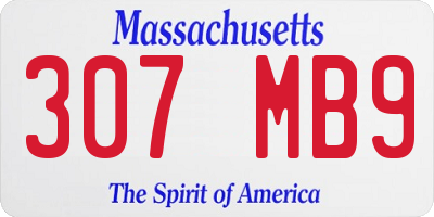 MA license plate 307MB9