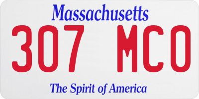 MA license plate 307MC0