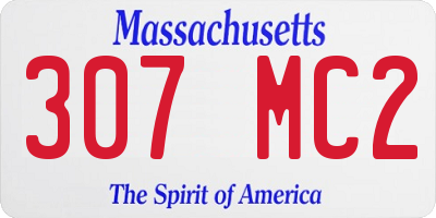 MA license plate 307MC2