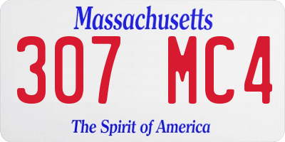 MA license plate 307MC4