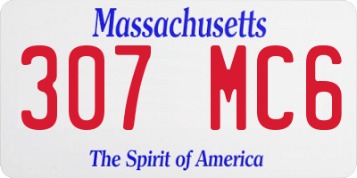 MA license plate 307MC6