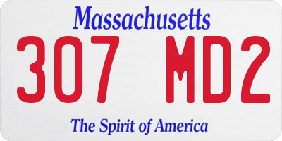 MA license plate 307MD2