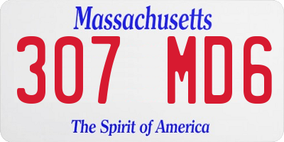 MA license plate 307MD6