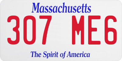 MA license plate 307ME6