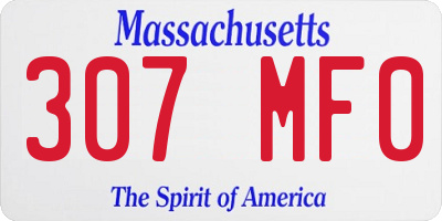 MA license plate 307MF0