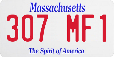 MA license plate 307MF1
