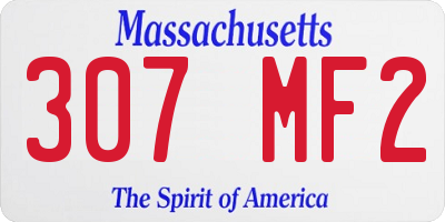 MA license plate 307MF2
