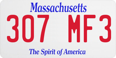 MA license plate 307MF3