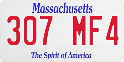 MA license plate 307MF4