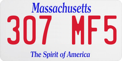 MA license plate 307MF5