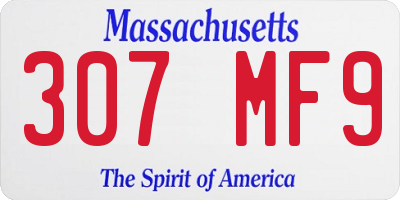 MA license plate 307MF9