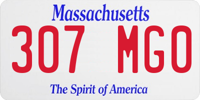 MA license plate 307MG0