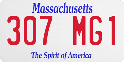 MA license plate 307MG1