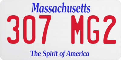 MA license plate 307MG2