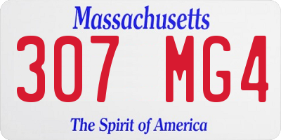MA license plate 307MG4