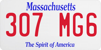 MA license plate 307MG6