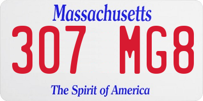 MA license plate 307MG8