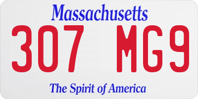 MA license plate 307MG9