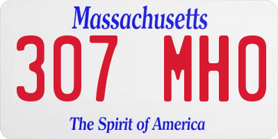 MA license plate 307MH0