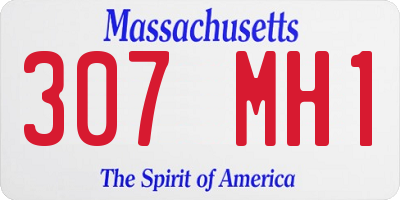 MA license plate 307MH1