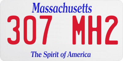 MA license plate 307MH2