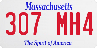 MA license plate 307MH4