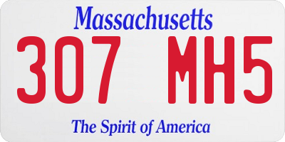 MA license plate 307MH5