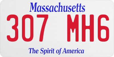 MA license plate 307MH6