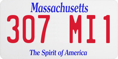 MA license plate 307MI1