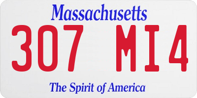 MA license plate 307MI4
