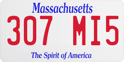 MA license plate 307MI5
