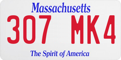MA license plate 307MK4