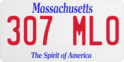MA license plate 307ML0