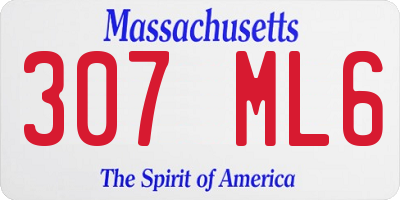 MA license plate 307ML6