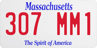 MA license plate 307MM1