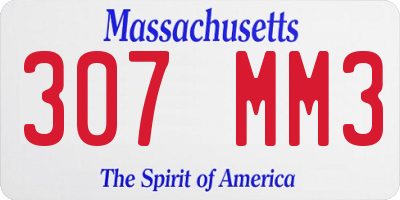 MA license plate 307MM3