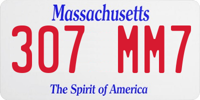 MA license plate 307MM7